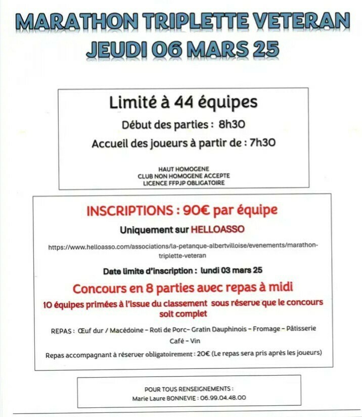 MARATHON TRIPLETTE VETERANS 6/03/2025