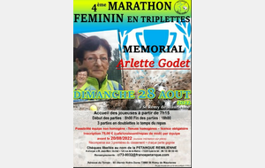 4ème Marathon féminin x3 Arlette Godet - St Rémy de Maurienne