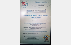 Marathon triplette vétérans