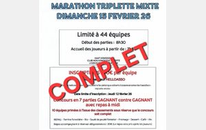 Marathon triplette mixte